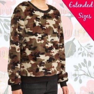 3/$30 Plush Sweatshirt, Camo Print